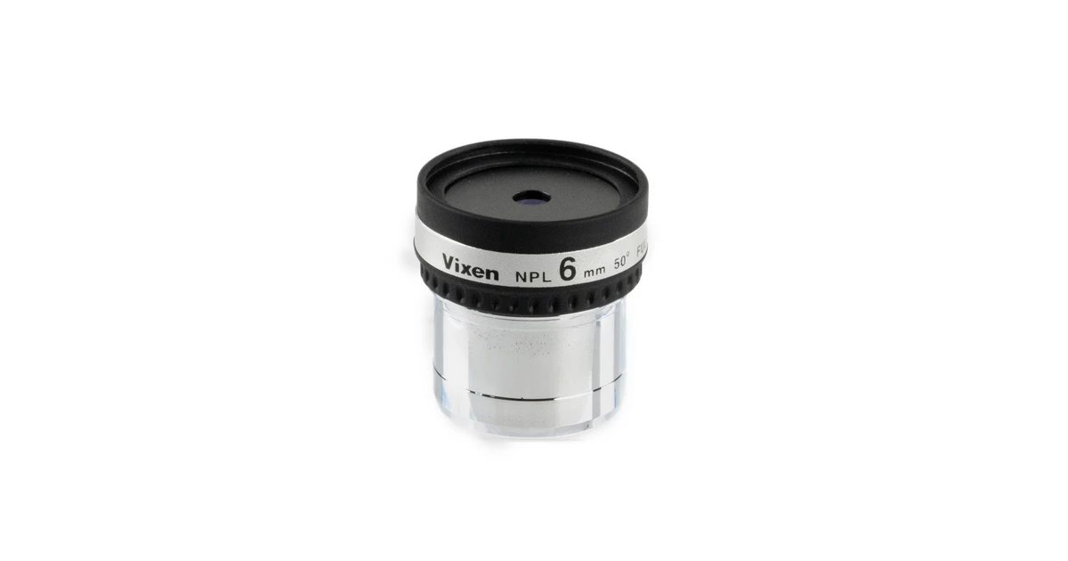 Vixen NPL 6mm Telescope Eyepiece – 1.25" Plossl, 50° Apparent FOV, 3mm Eye Relief