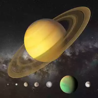 Pocztówka &quot;Księżyce Saturna&quot; (duża)