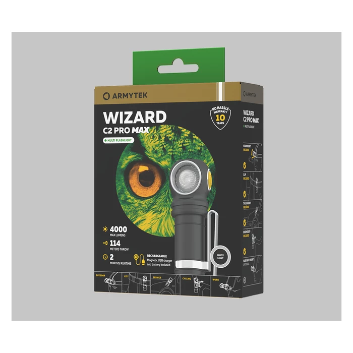 Latarka czołowa ARMYTEK C2 Pro MAX Magnet USB