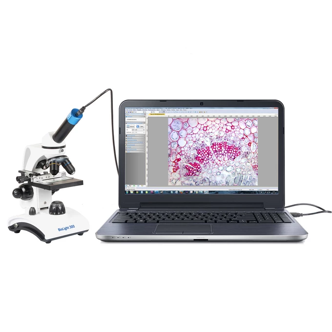[Zestaw] Mikroskop Delta Optical BioLight 300 z kamerą Delta Optical DLT-Cam Basic 2 MP + Zestaw preparatów DO