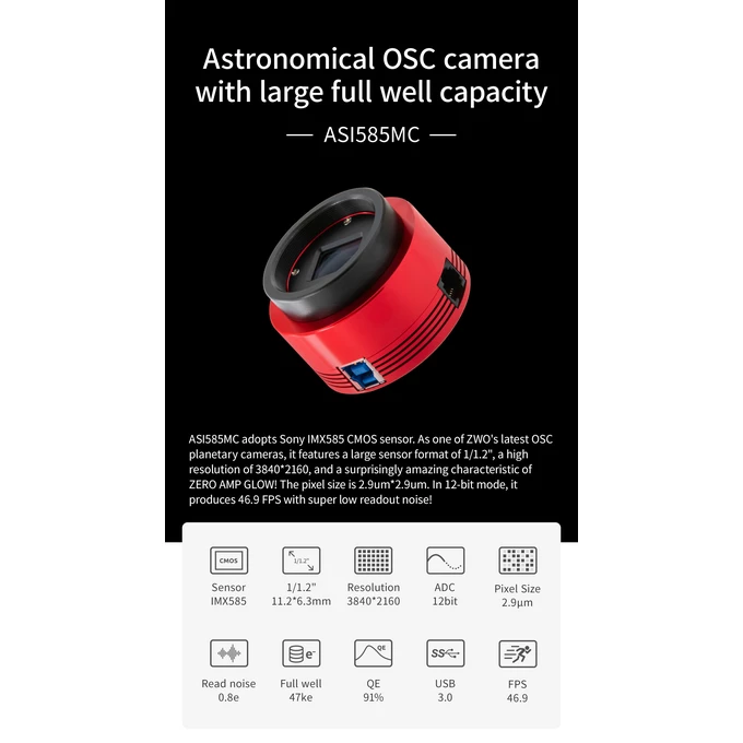 Kamera ZWO ASI585MC USB 3.0 color