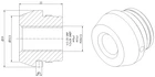 Hamulec wylotowy Sinus Brake stożkowy 1/2x28