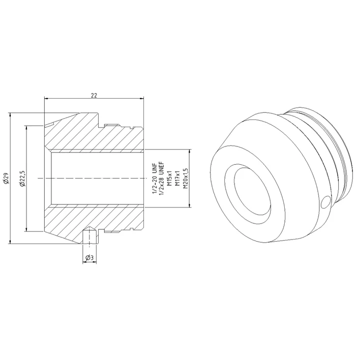 Hamulec wylotowy Sinus Brake stożkowy 1/2x28