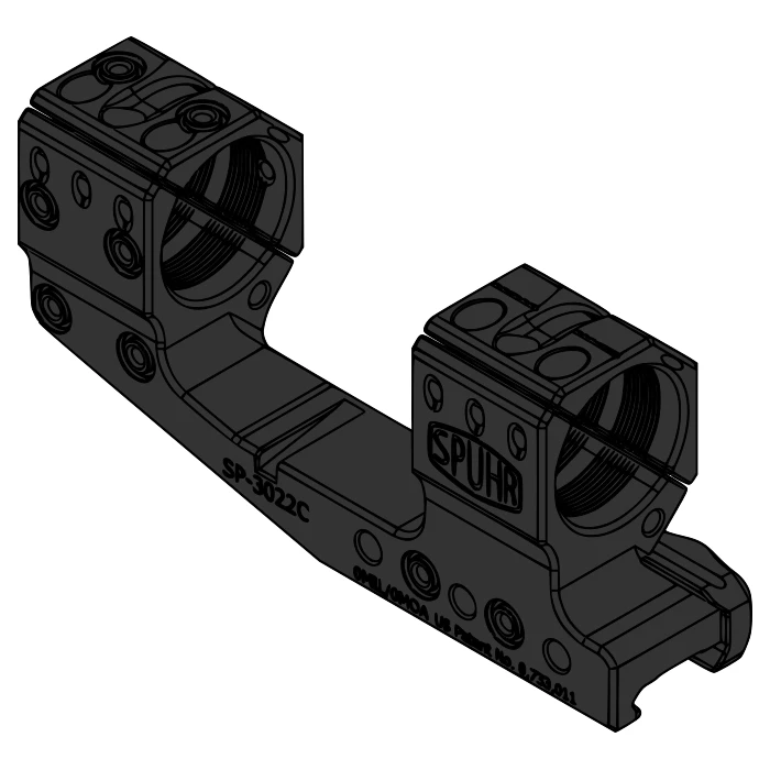 Montaż SPUHR SP-3022C Ø30 H38mm 0MIL (obejmy 30mm)