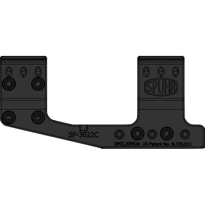Montaż SPUHR SP-3022C Ø30 H38mm 0MIL (obejmy 30mm)