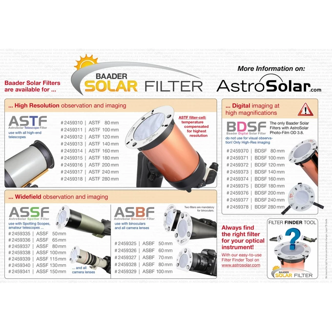 Filtr słoneczny Baader BDSF 80mm OD=3.8