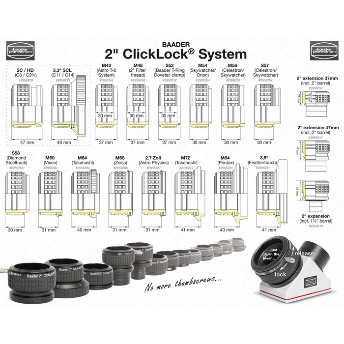 Extension 37 mm do Baader ClickLock 2&quot;