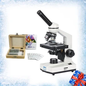 [Zestaw] Mikroskop Delta Optical BioStage II + Zestaw preparatów mikroskopowych 25 szt.